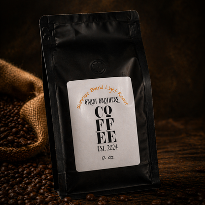 Sunrise Blend Light Roast Coffee – 12oz Fresh Roasted Breakfast Coffee | Grant Brothers Coffee
